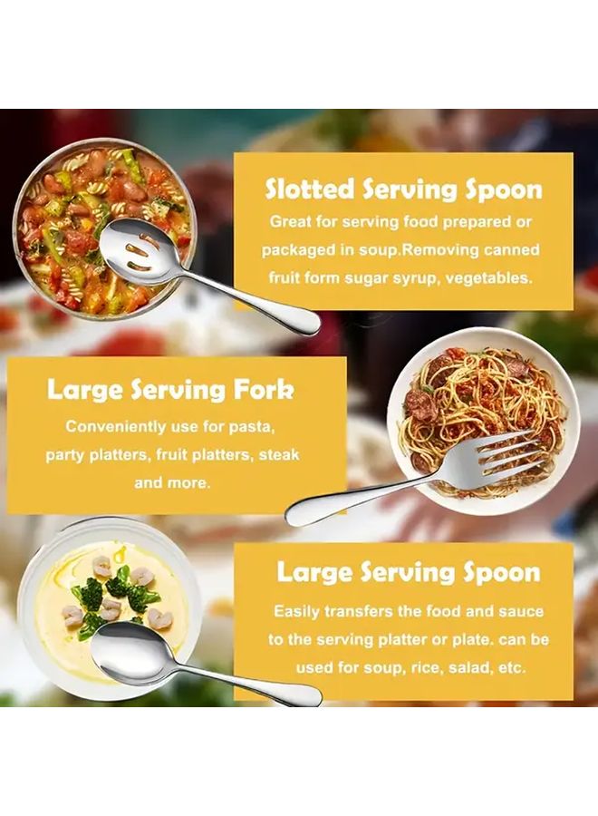 8 Piece Stainless Steel Cutlery Set In Gold For Buffets Parties And Restaurants - Image 5